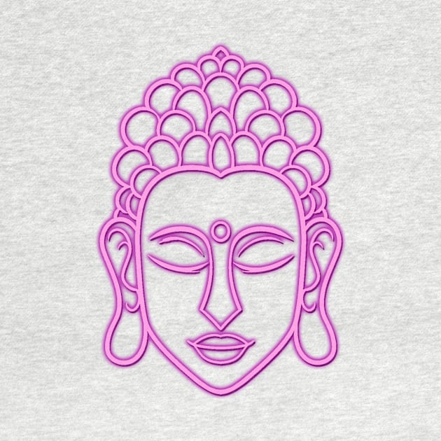 Buddha Face Pink by HigherSelfSource